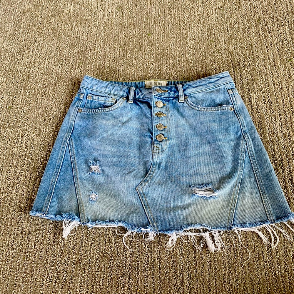 Free people denim skirt